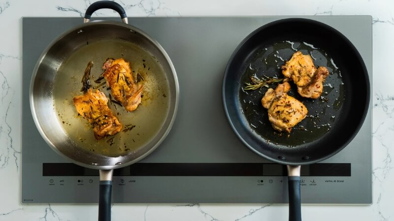 Aluminum cookware is not as durable as stainless steel cookware