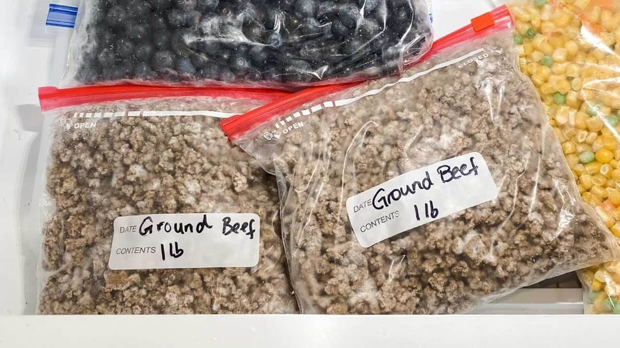 Storing ground beef in the fridge