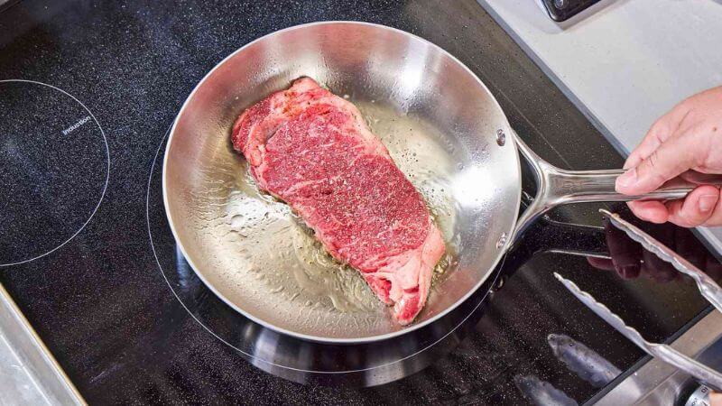 A 5-ply pan is great for searing
